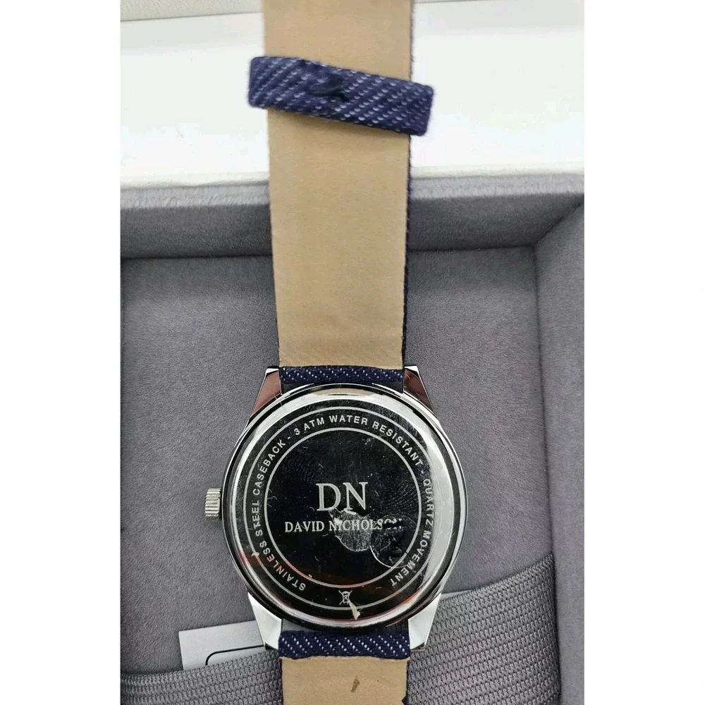 DN David Nicholson Denim Style Band Mens Watch Brand NEW